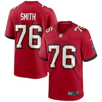 mens nike donovan smith red tampa bay buccaneers game jersey